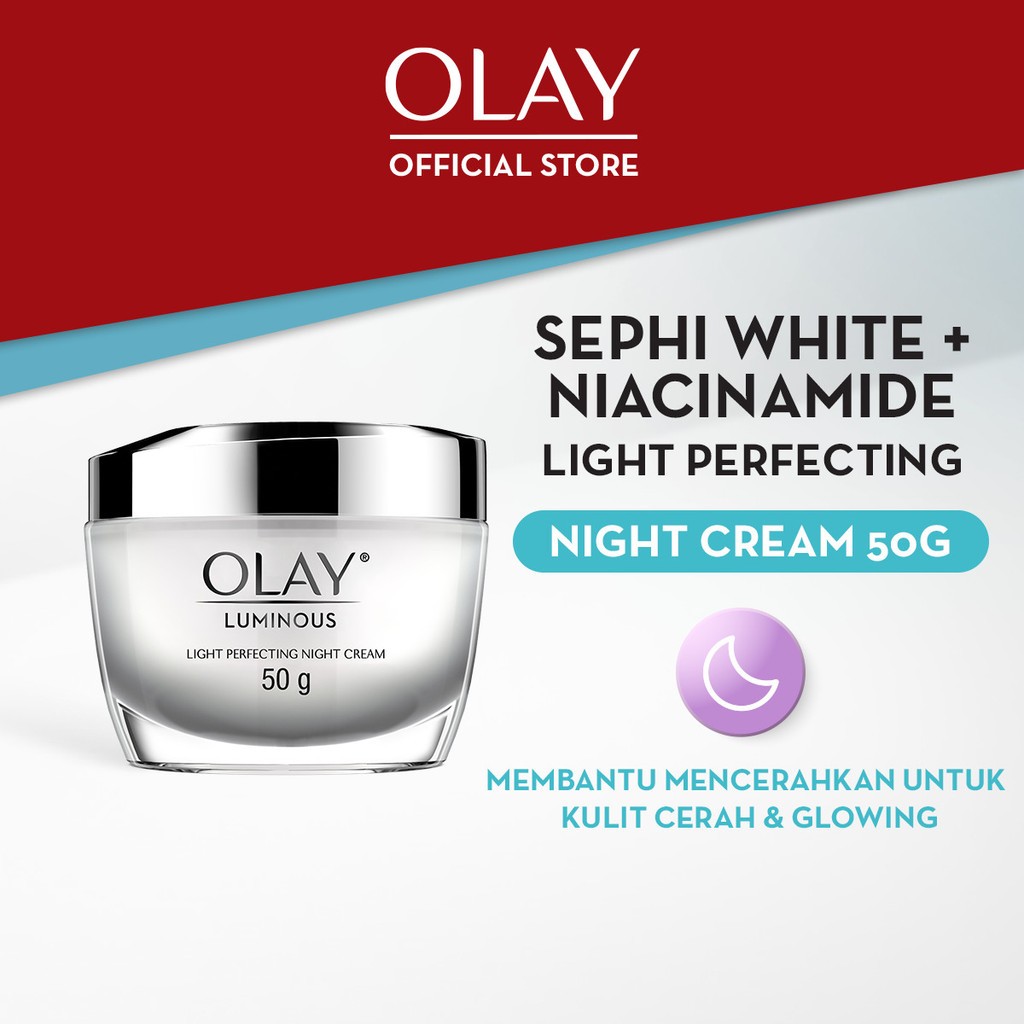 Olay Luminous Light Perfecting Niacinamide Night Cream Skincare Antiaging 50gr