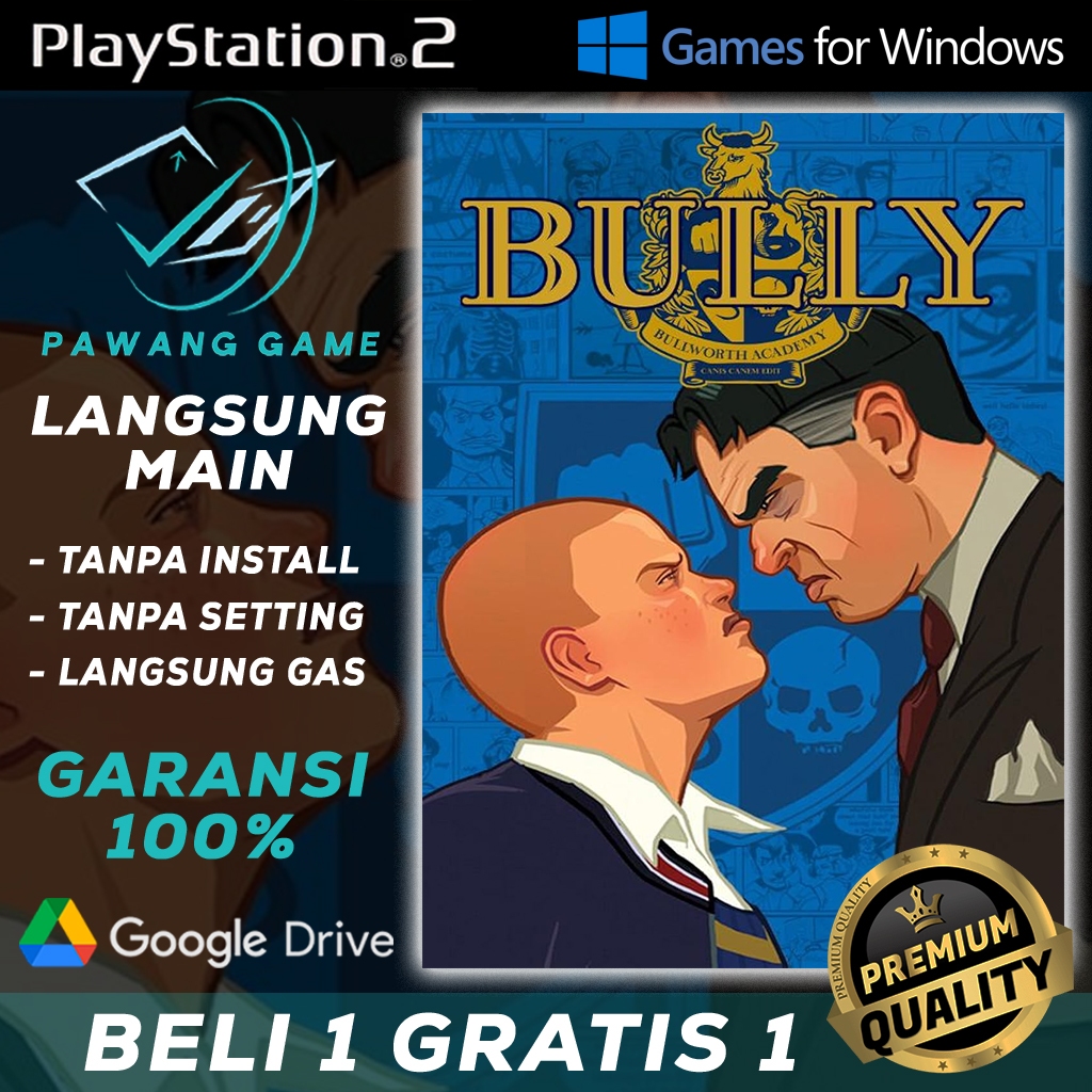 Bully Bahasa Indonesia | Langsung Main Tanpa Install & Tanpa Setting | PC GAME | GAME PS2