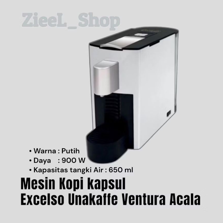 Excelso Mesin Coffee Capsule Unakaffe Ventura Acala- Putih