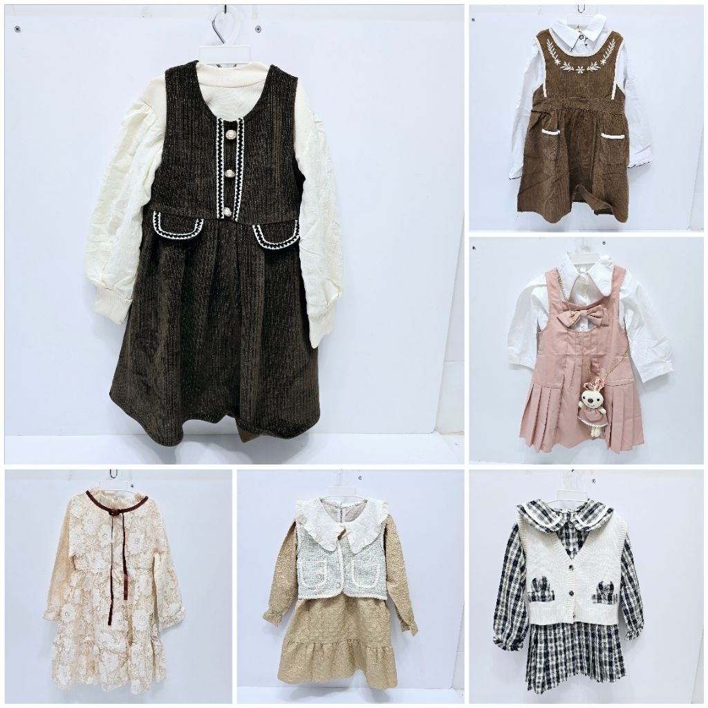 Dress Anak Natal Desain Elegan Simple Gaun Anak PerempuanCantik Terjamin Casual Mewah Fashion Trendy