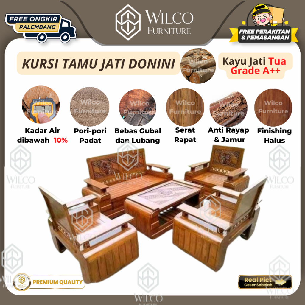 Kursi Tamu Jati Jepara 2111 | Kursi Tamu Jati Donini 2111