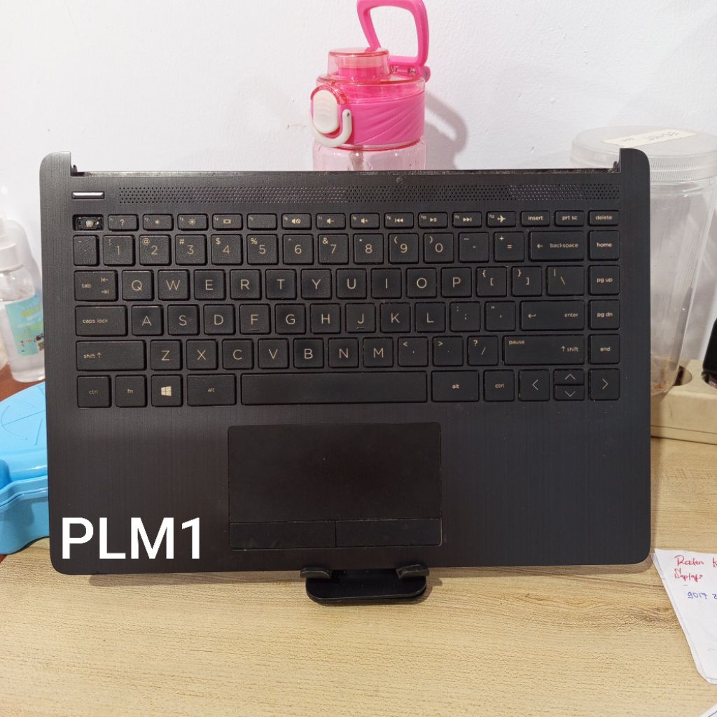 [HITAM] Palmrest Hp 14s dk bisa juga untuk Hp 14s cf Normal Tested Seken Original