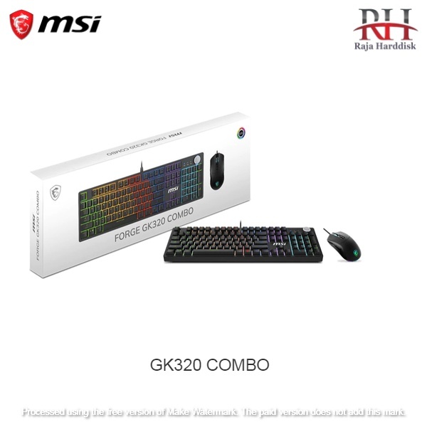 MSI Forge GK320 Combo Keyboard Gaming Mechanical + Mouse RGB