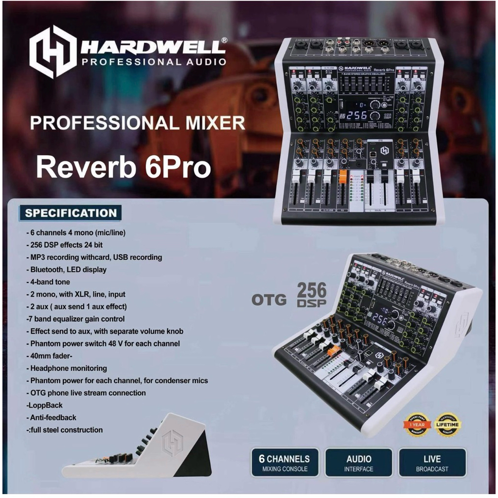 Mixer 6 Channel Hardwell Reverb 6 PRO Original
