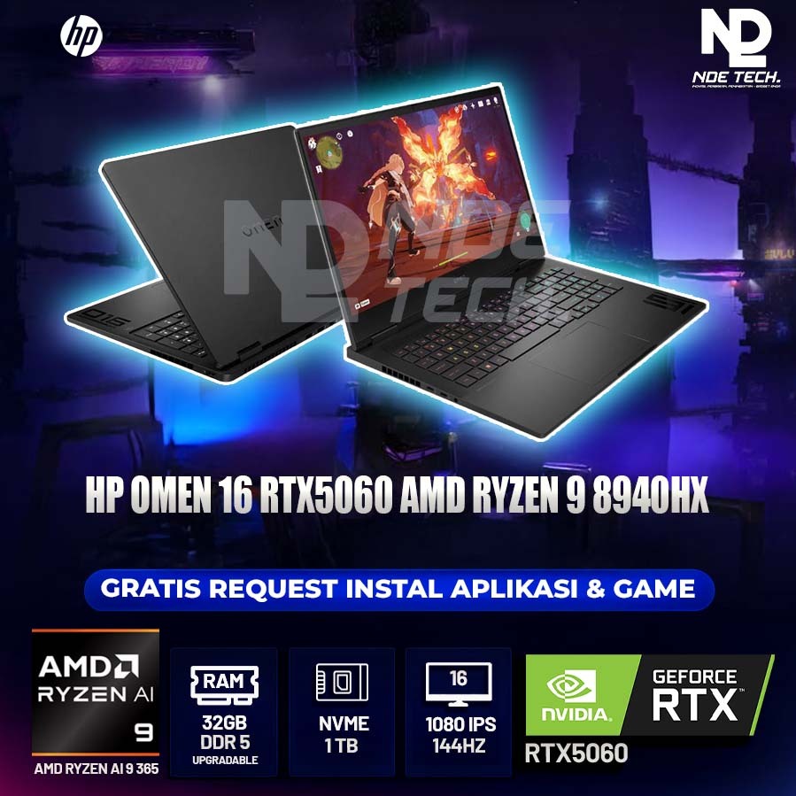 HP OMEN 16 RTX5060 AMD RYZEN 9 8940HX