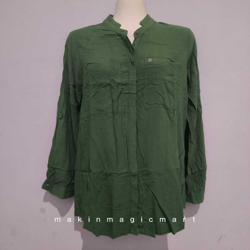 (PL) Kemeja Hijau Sophie Martin Paris | Kode AO