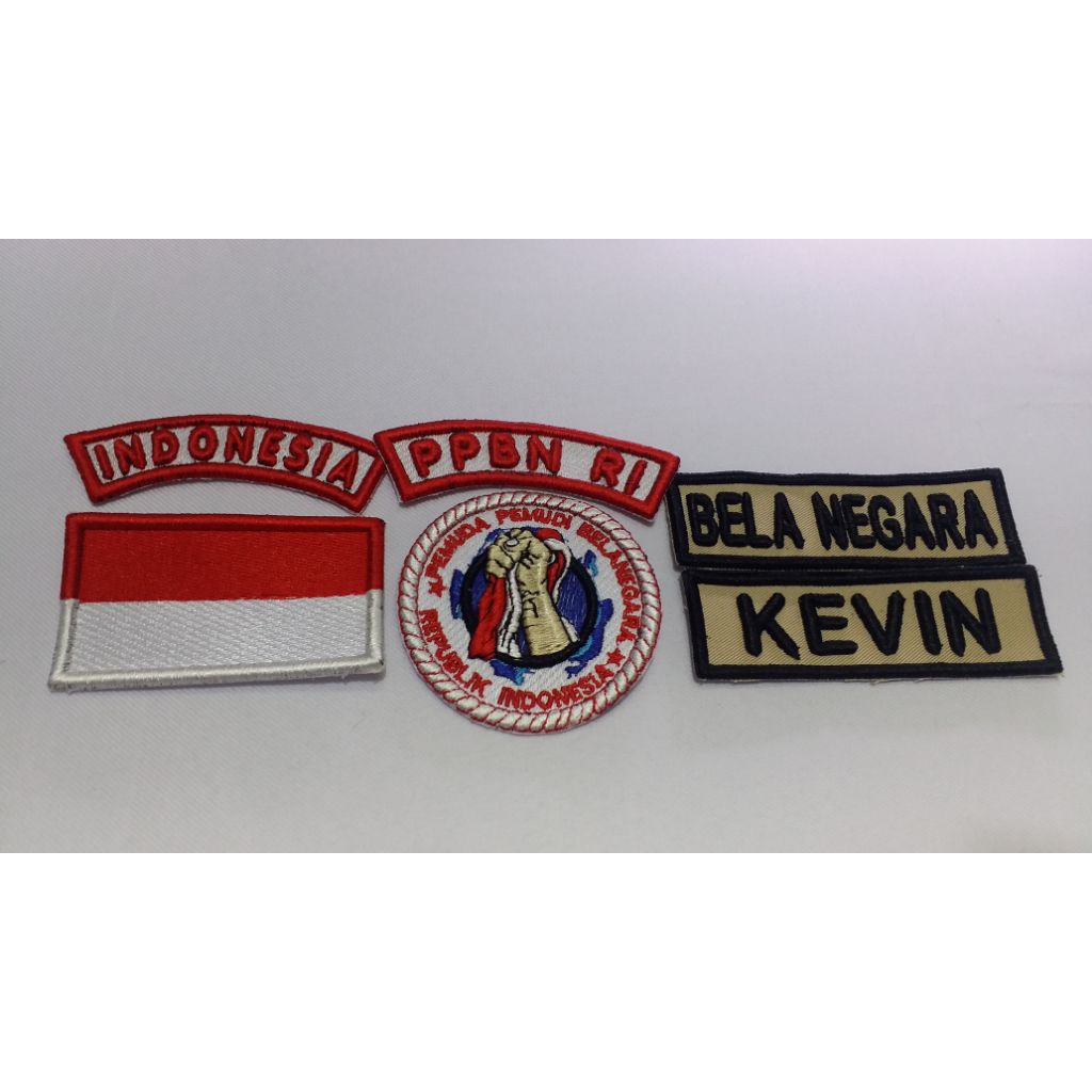 Bet Bordir timbul Bela negara set