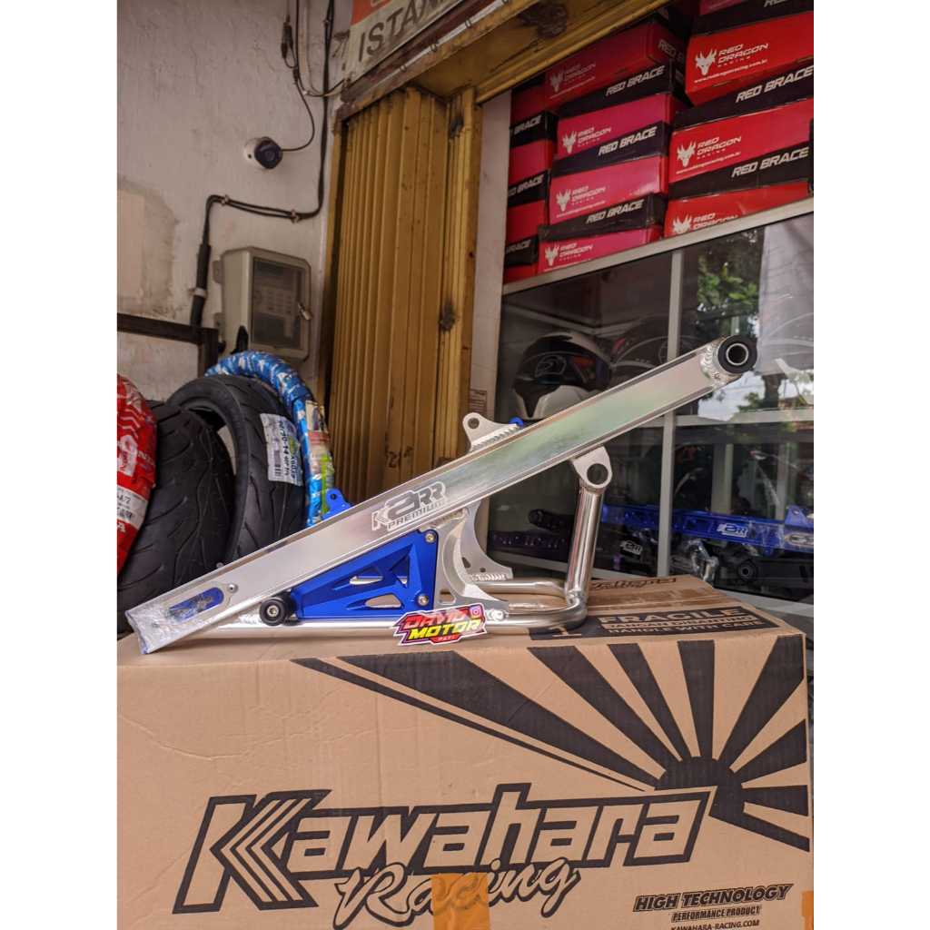 SWING ARM K2R K2RR KAWAHARA RACING SILVER BIRU NINJA R SS ORIGINAL
