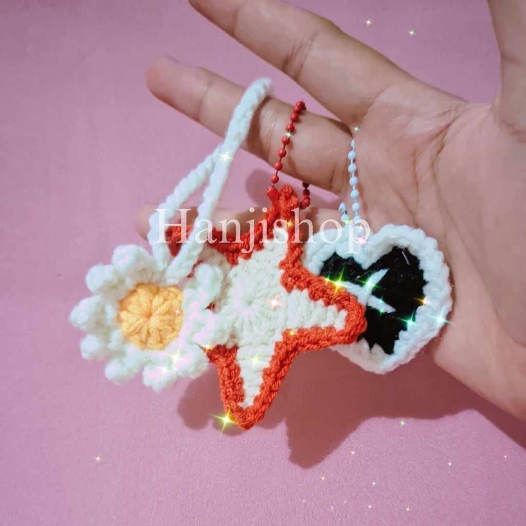 Gantungan kunci rajut-handmade-buatan sendiri-keychain