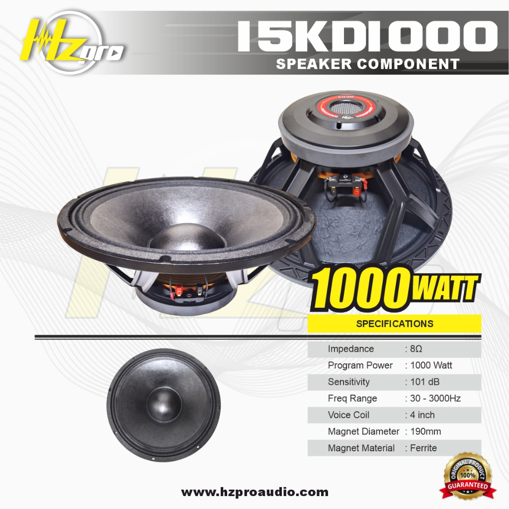 SPEAKER KOMPONEN 15inch HZ PRO 15KD1000 ORIGINAL