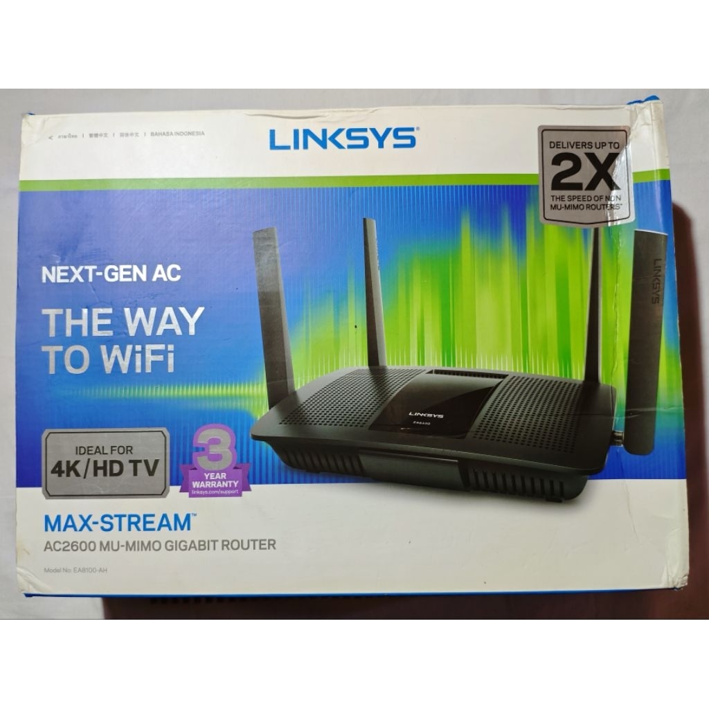 Router LINKSYS AC2600 MU-MIMO GIGABIT ROUTER MODEL EA8100-AH