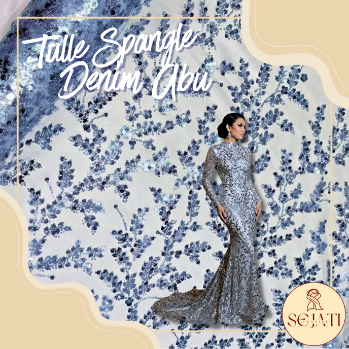 TERMURAH‼️Tulle Payet Spangle Sequin MOTIF PREMIUM Meteran Eceran Murah Harga ½ Meter (COCOK UNTUK G