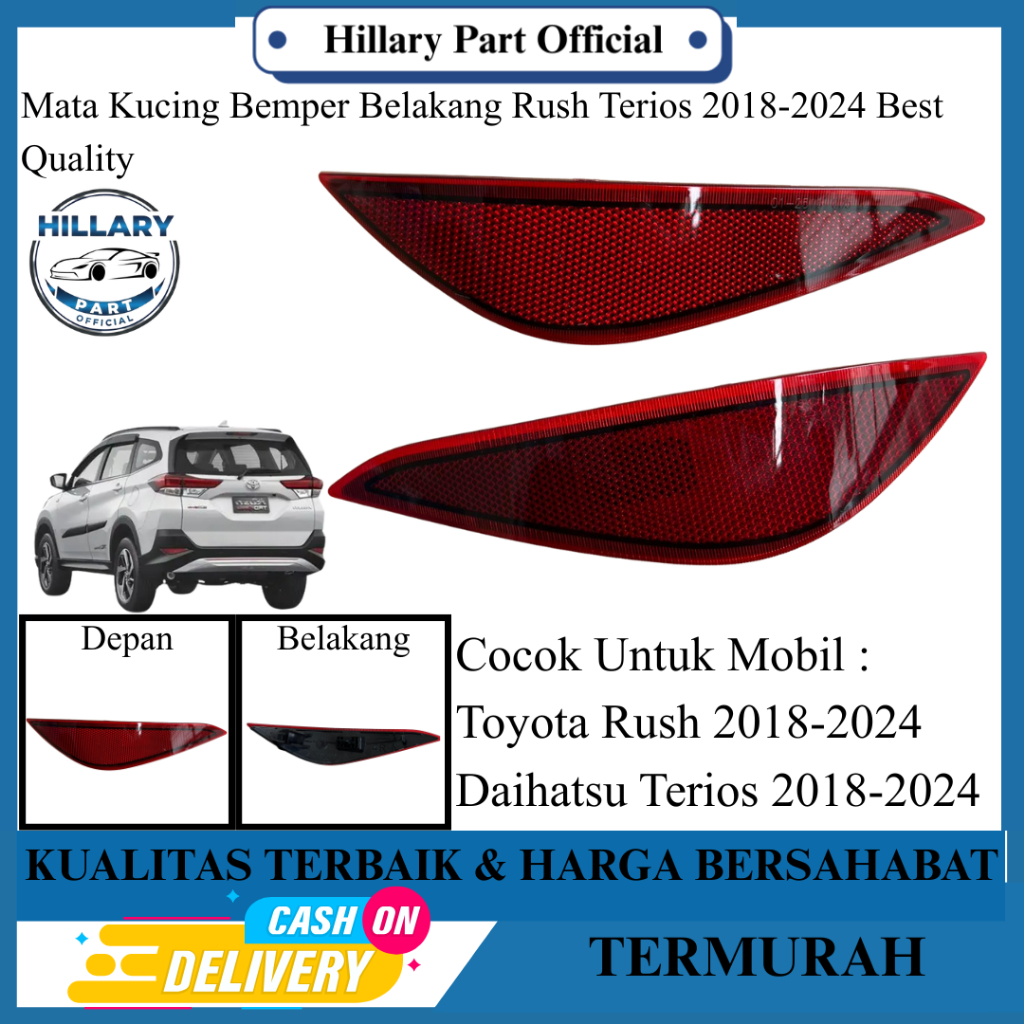 Mata Kucing Bemper Belakang Rush Terios 2018-2024 Best Quality