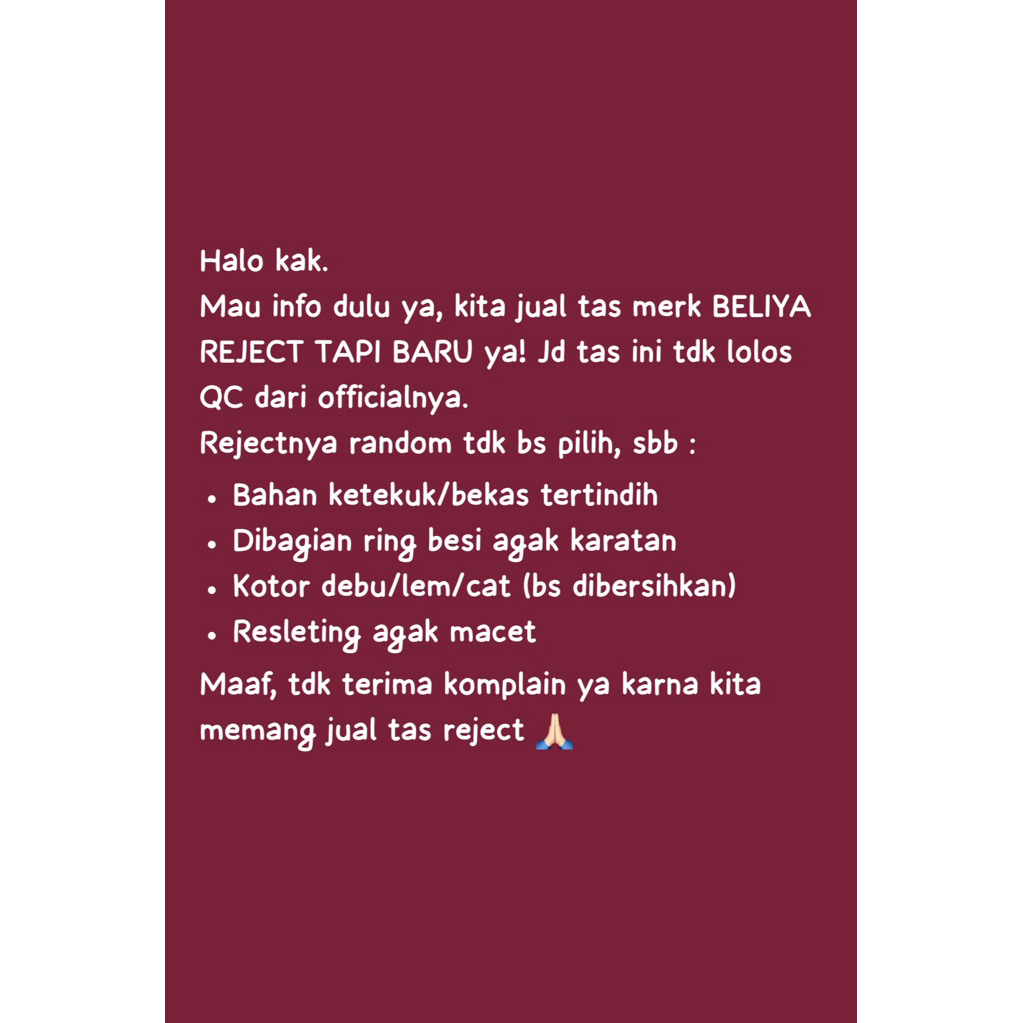 Labelle Butique - SALE CACAT PABRIK (Tidak lolos QC)