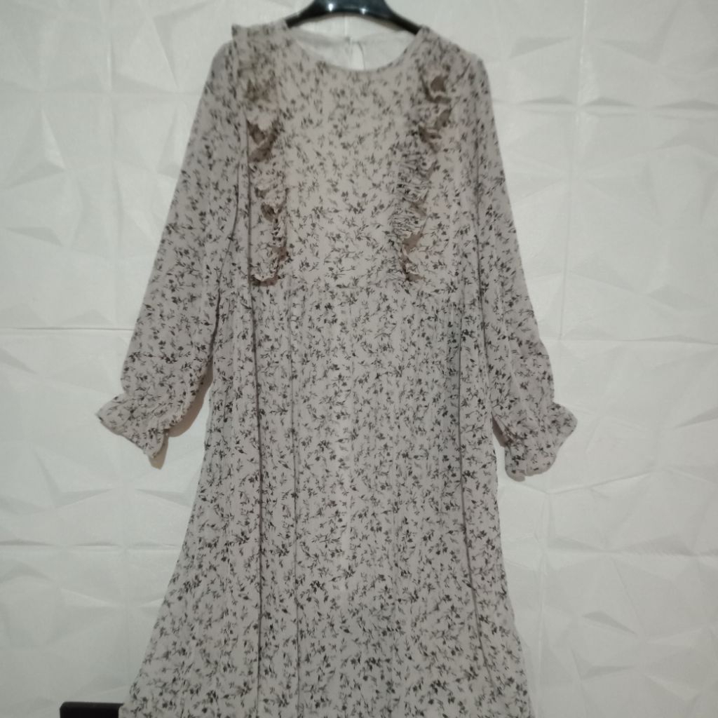 MIDI/TUNIK ceruty plisket ruffle