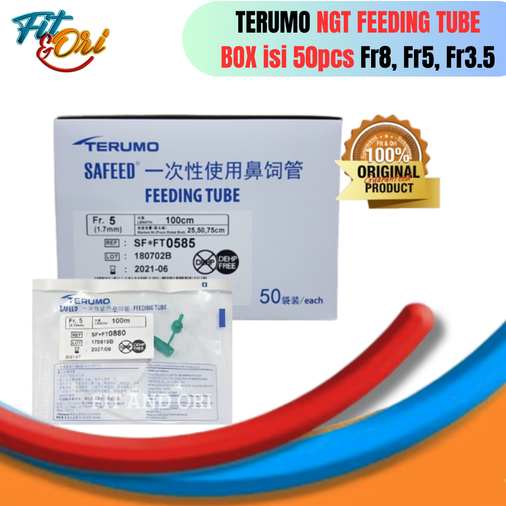 Ngt Terumo / Feeding Tube Terumo Fr. 3,5..5..8 / selang makan Ngt - BOX isi 50