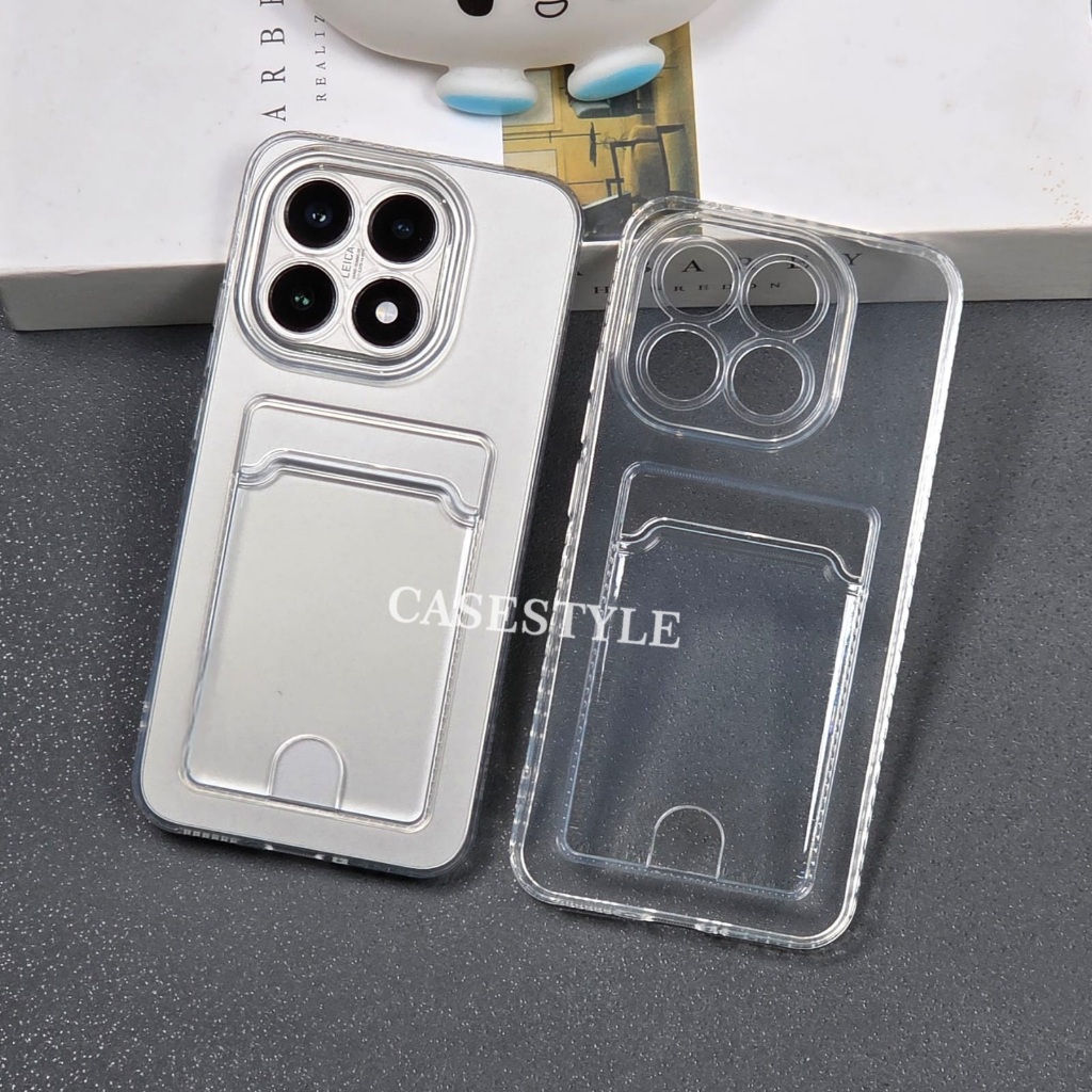 Case Xiaomi 15T Xiaomi 15T Pro Xiaomi 14T Xiaomi 14T Pro - Clear Card Case  Slot Kartu Case Bening X