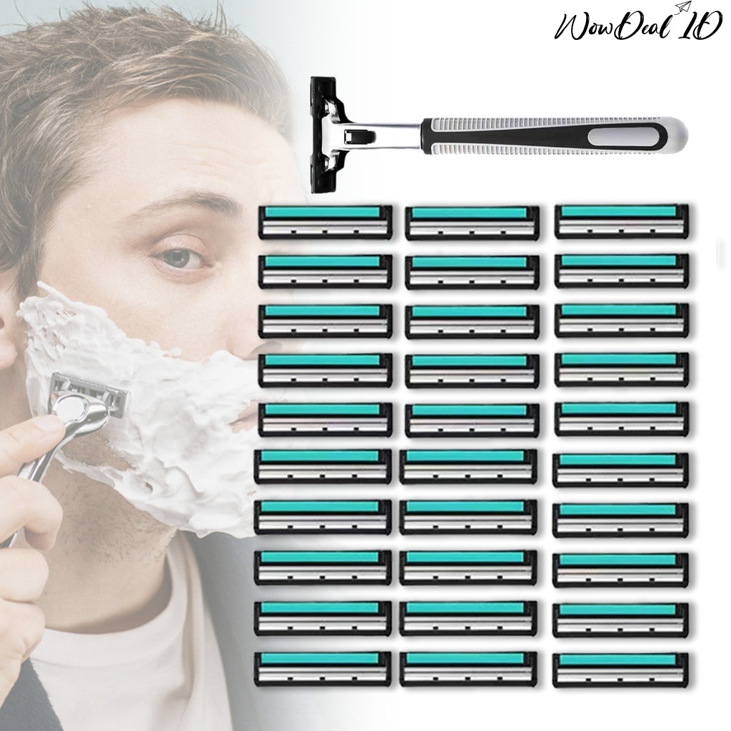 Alat Cukur Kumis Manual 36/48Pcs Blades Berlaku Untuk Gillette Mach 3/Pisau Silet 2 Lapisan