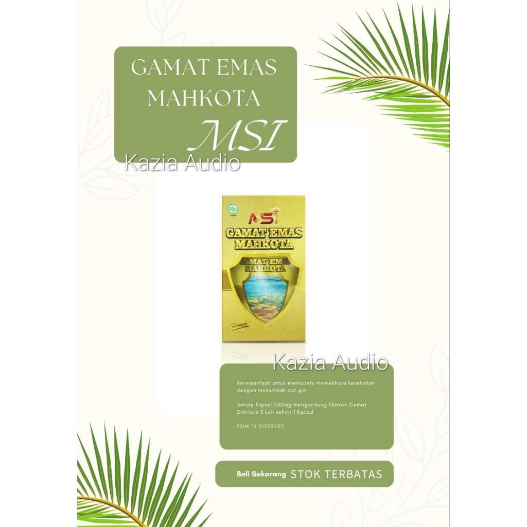 Gamat Emas Mahkota MSI 1 BOTOL/50 Kapsul ORIGINAL ASLI