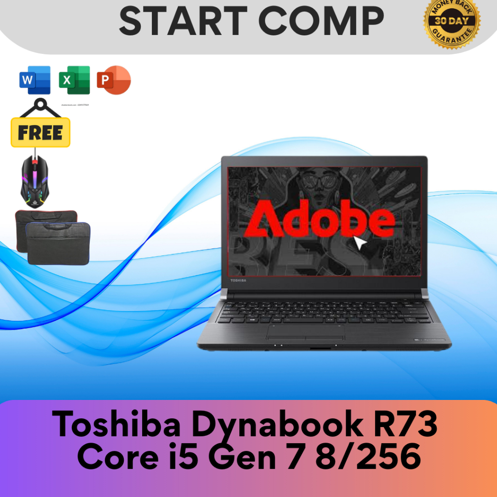 Laptop Toshiba Dynabook R73 Core i5 Gen 7 Ram 8GB SSD 256GB Layar 13,3 Inch