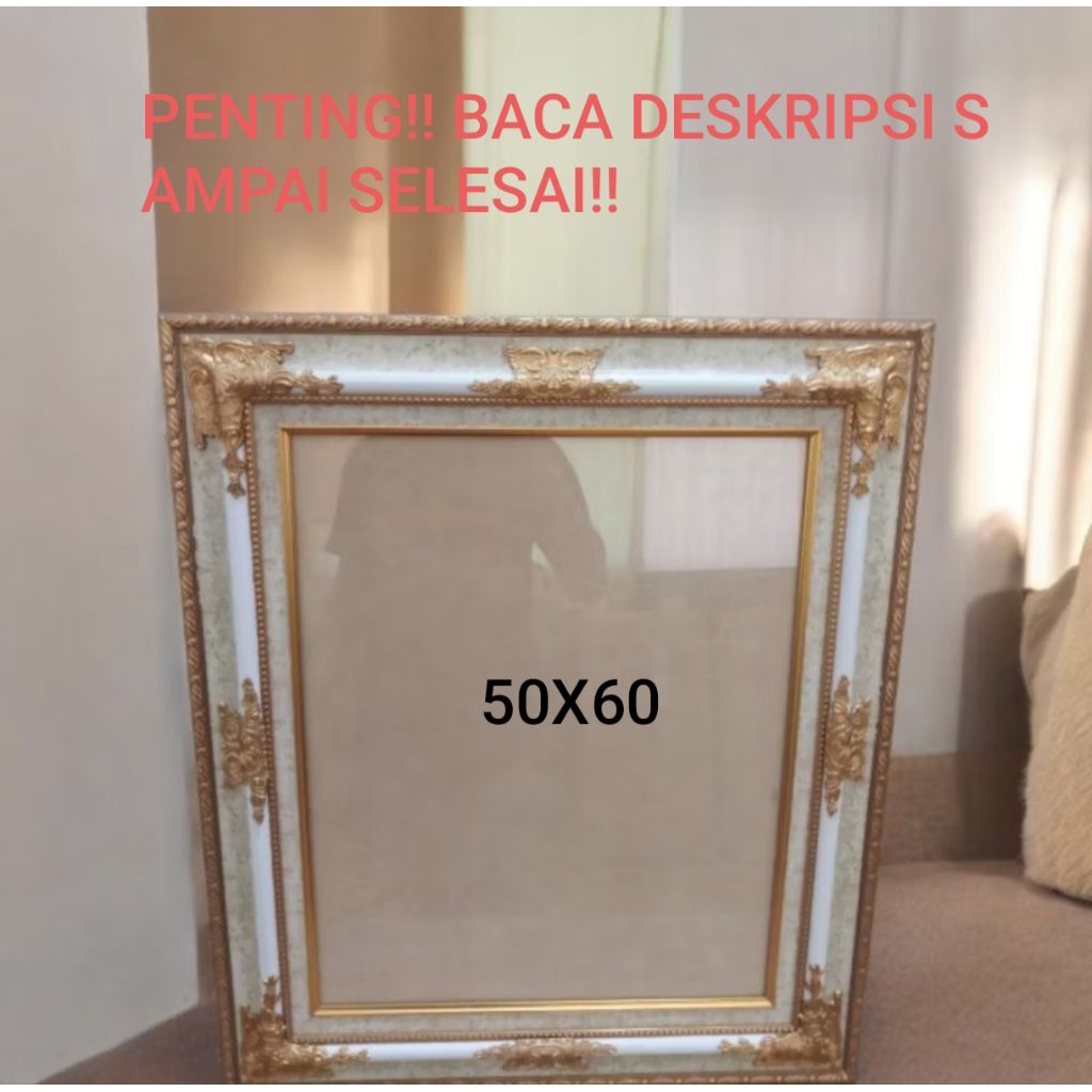 Bingkai / Frame / Pigura Foto 50x60 cm | Frame 24R/ Motif Mewah Premium (Free Paku)
