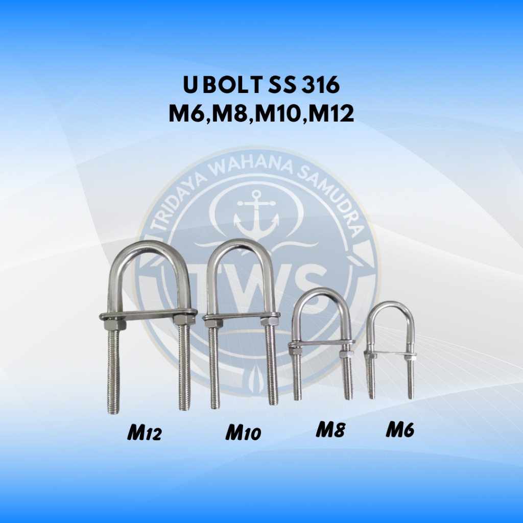 U BOLT SS 316 M6,M8,M10,M12