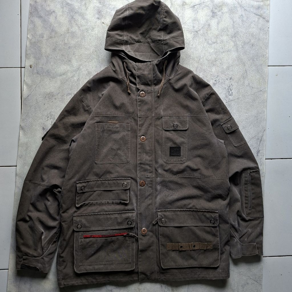 Mountain Parka Gorpcore Jacket Bill*bong (AktifDuckCanvas) Warna SmokeGrey (BigSize XXL)