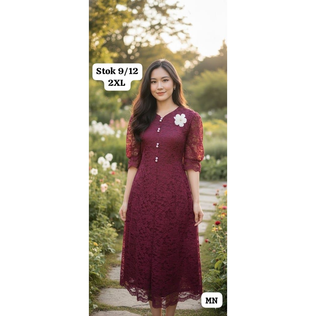 Dress Natal Brokat By Miss Nauli