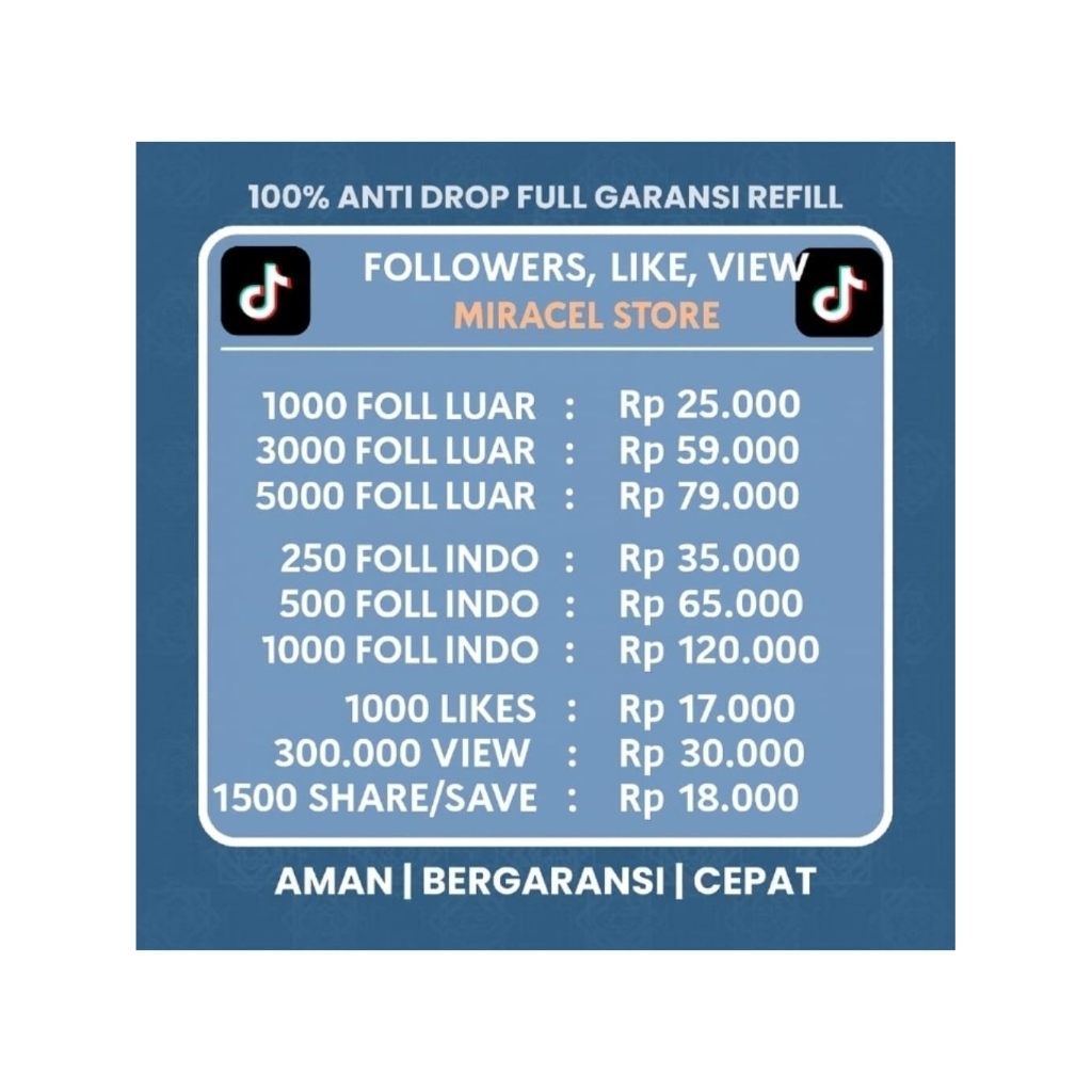 Folowers,Like,Tiktok permanen