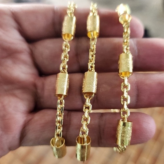 Gelang Bambu Nori Lapis Emas Kuning Goldplated