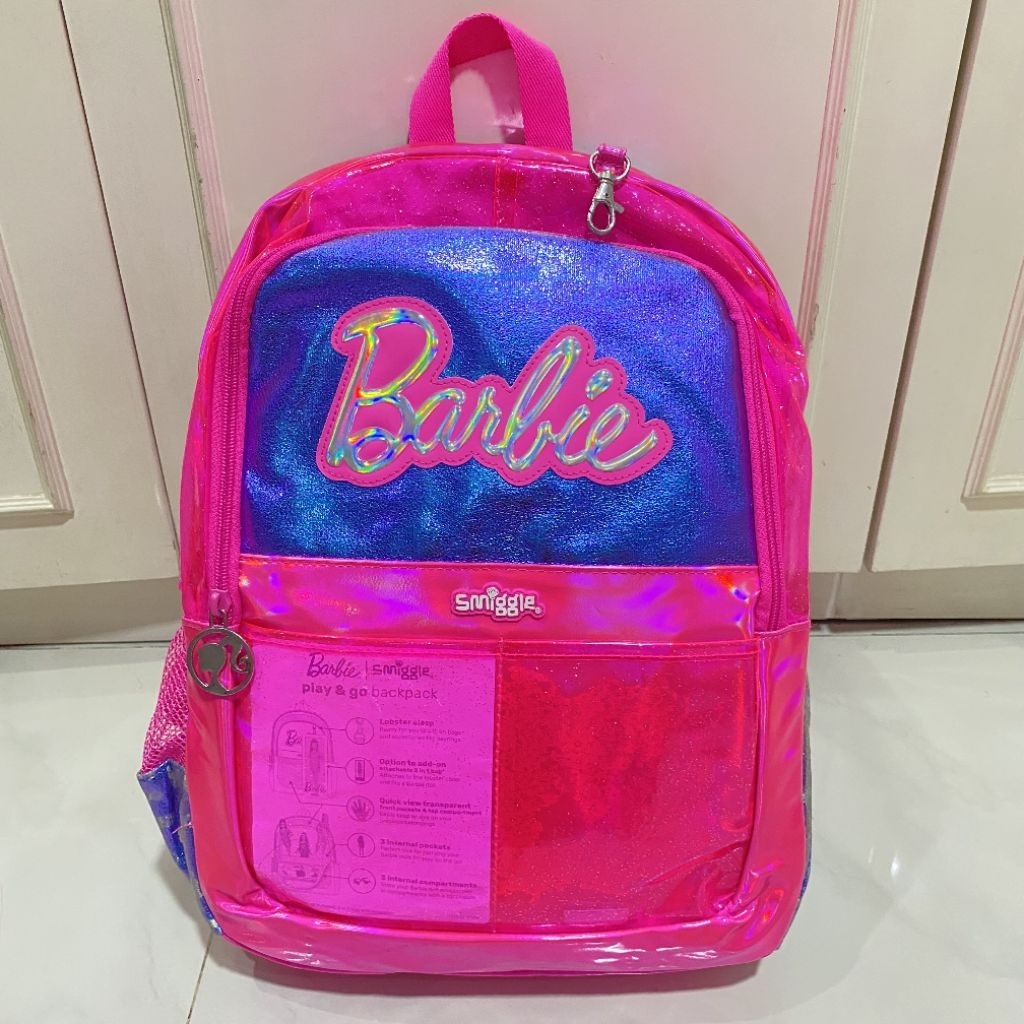 Barbie Pink School Backpack Bag Original - Tas Ransel Sekolah Anak SD SMP