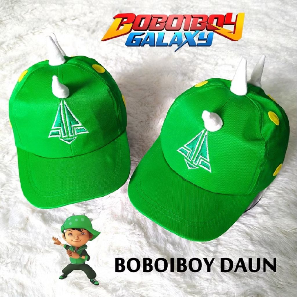 Topi anak Boboiboy Daun topi Boboiboy daun