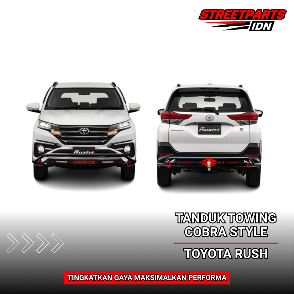 Tanduk Depan Towing Bar Rush All New GR Sport Model Cobra Pelindung Pengaman Bemper Belakang No ARB