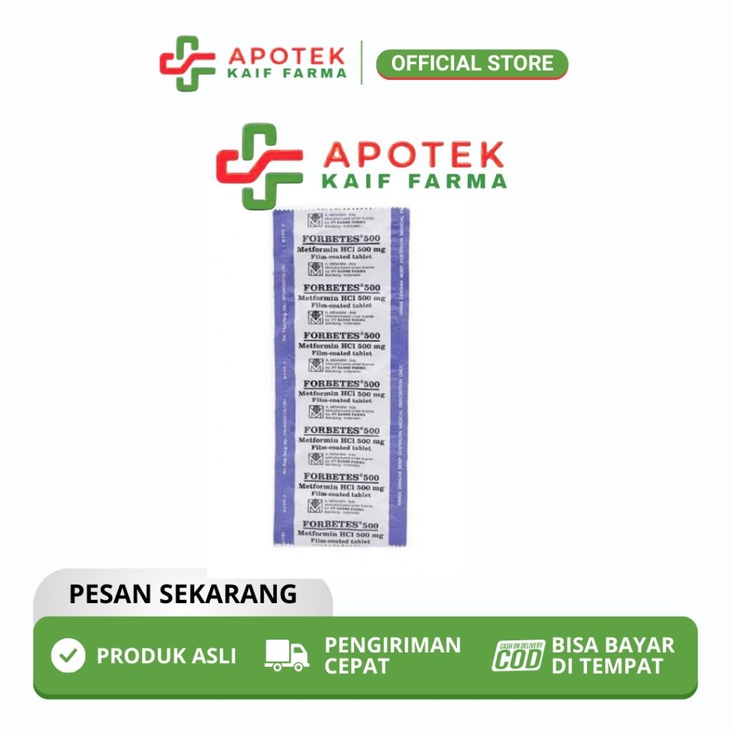 Ready forbetes 500 mg perlembar 10 tab