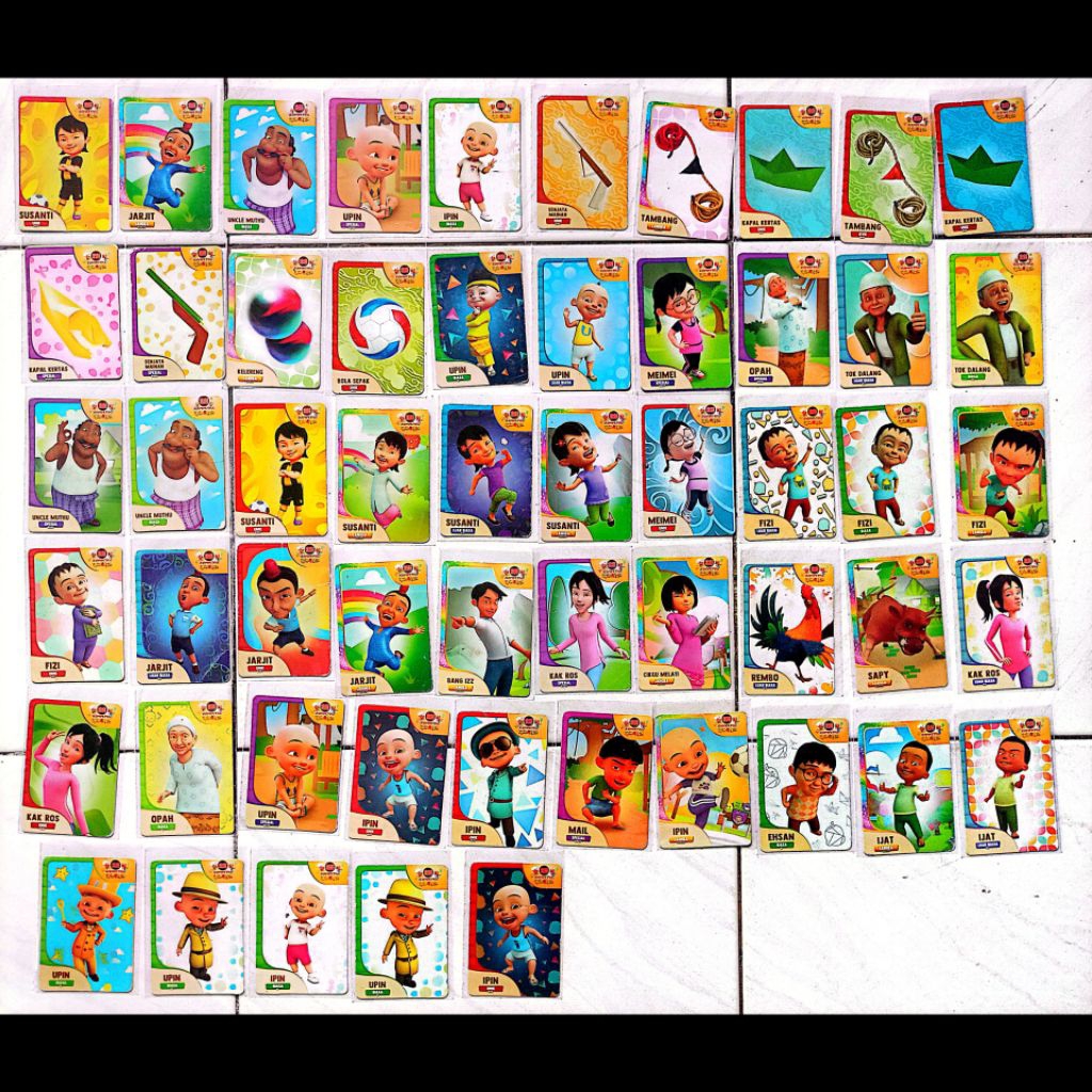 Kartu Upin Ipin Choki-Choki 55 Pcs