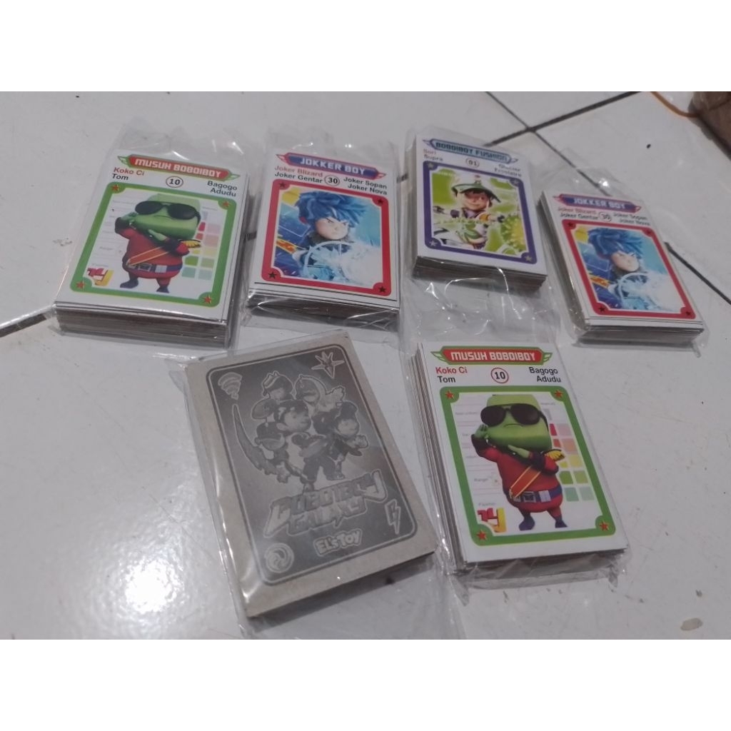 6 BKS KWARTET LOKAL BOBOIBOY SEMUA(180LBR)