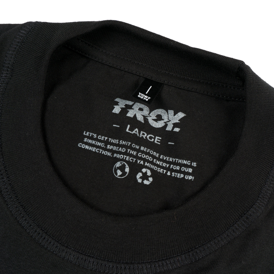 Troy Company Double Sleeve Double Layer Longsleeve Tshirt Pure Black Demonios - Kaos Lengan Panjang Hitam DSD 2530