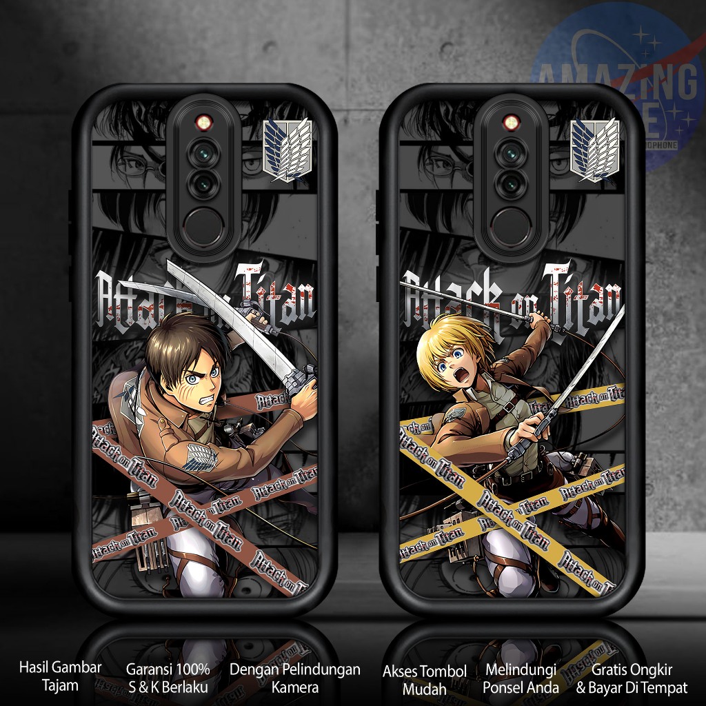 Case Premium Compatible For REDMI 8 Motif [ AOT3 ] Cover Handhphone Casing Softcase Glossy Anti Jamu