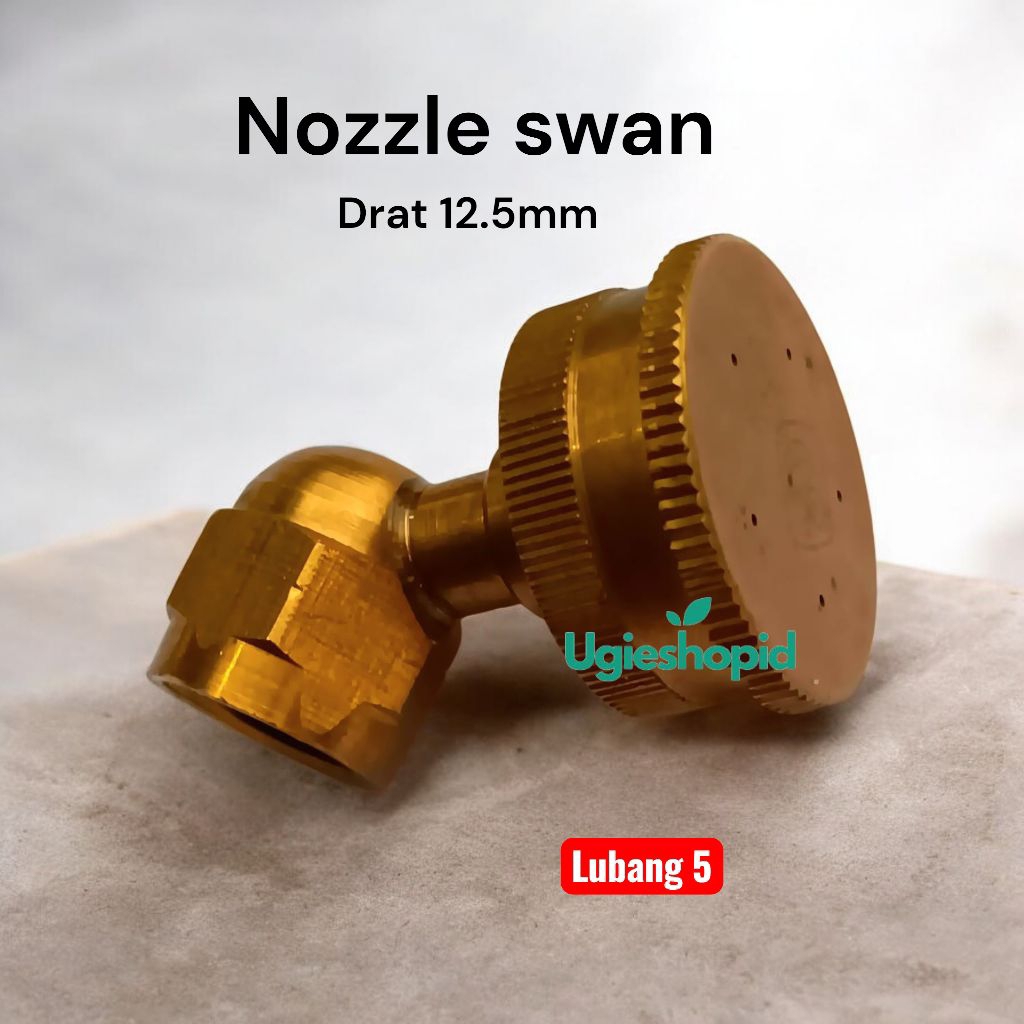 Nozzle SWAN kuningan 5 lubang drat 12.5mm | Spuyer kuningan tanki swan