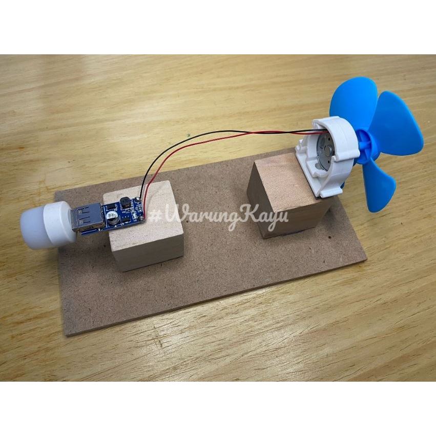 Alat Peraga , Paket Edukasi Rangkaian Dinamo Kipas , turbin angin , generator listrik mini