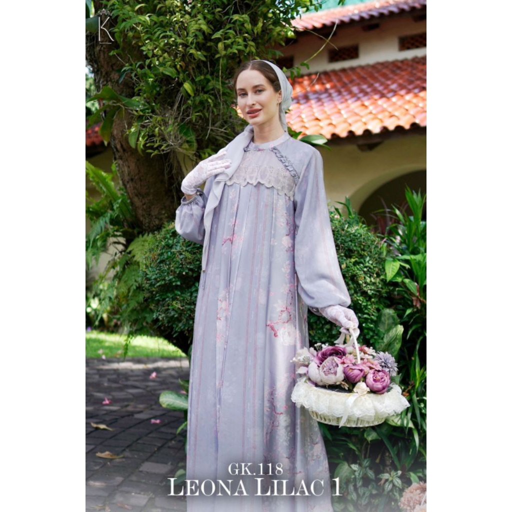 Dress Gamis Luna kemayu GK.118 LEONA LILAC 1 by luna hijab indonesia