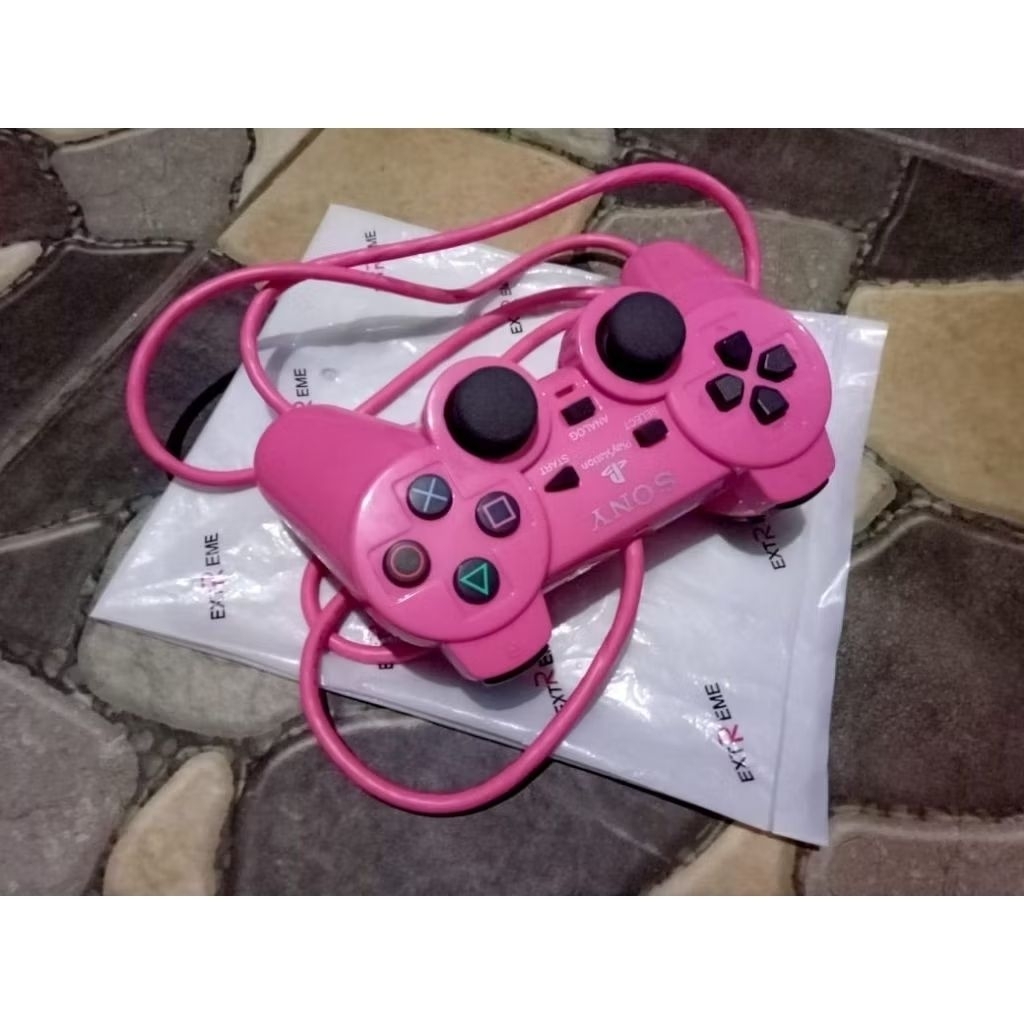 Stik PS2 Ori Pabrik Pink