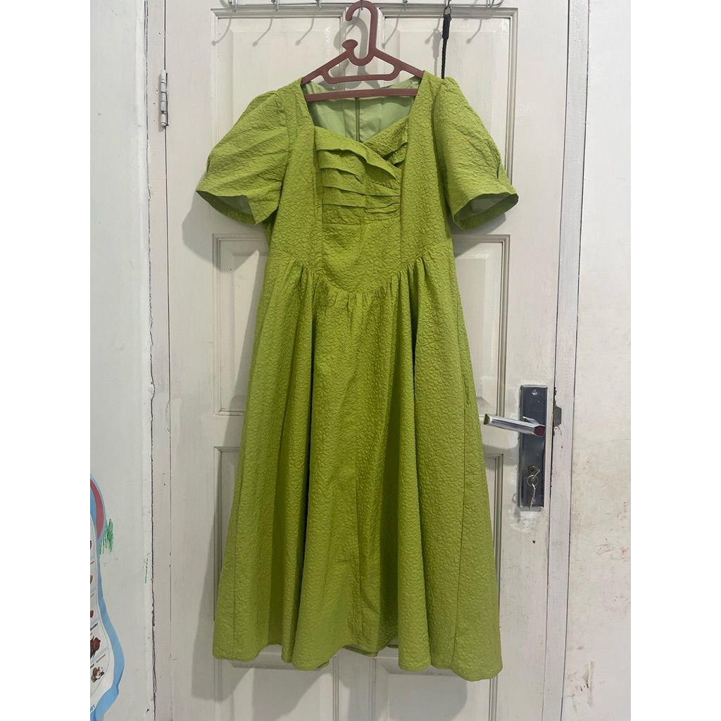 dress kekinian / Dress hijau / dress korea