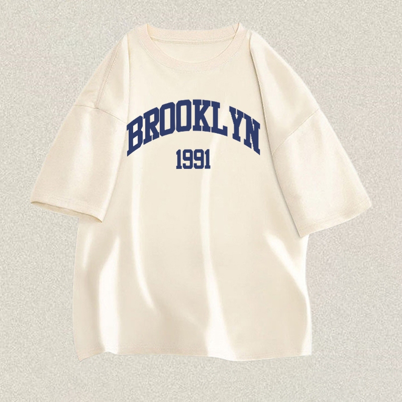 RENELLE Baju Kaos Oversize Pria | BROOKLYN 1991 Retro | Kaos Pria Distro Original | Baju Kaos Pria |