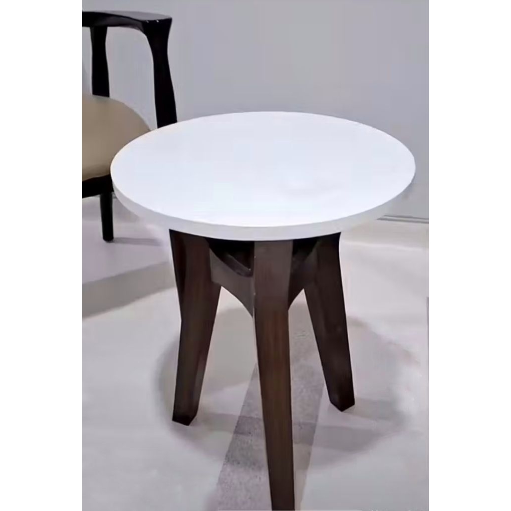 MEJA TERAS BUNDAR MINIMALIS/ meja kopi meja santai minimalis murah