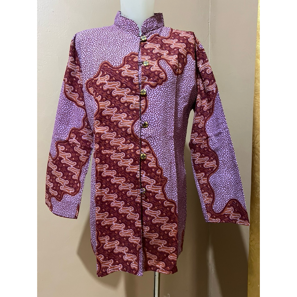 blouse batik lilac marun katun pl