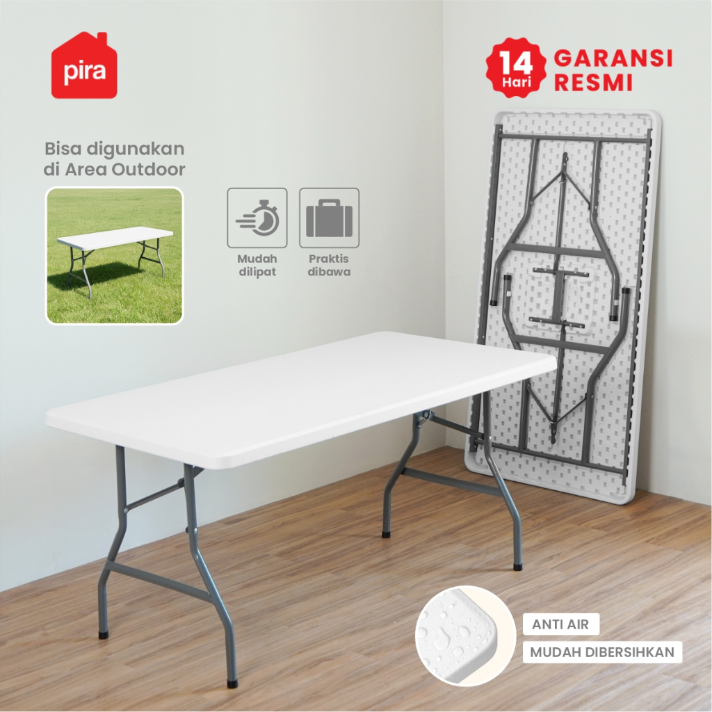Pira - Folda FT152 Meja Serbaguna / Meja Lipat Outdoor / Meja Taman  / Meja Makan