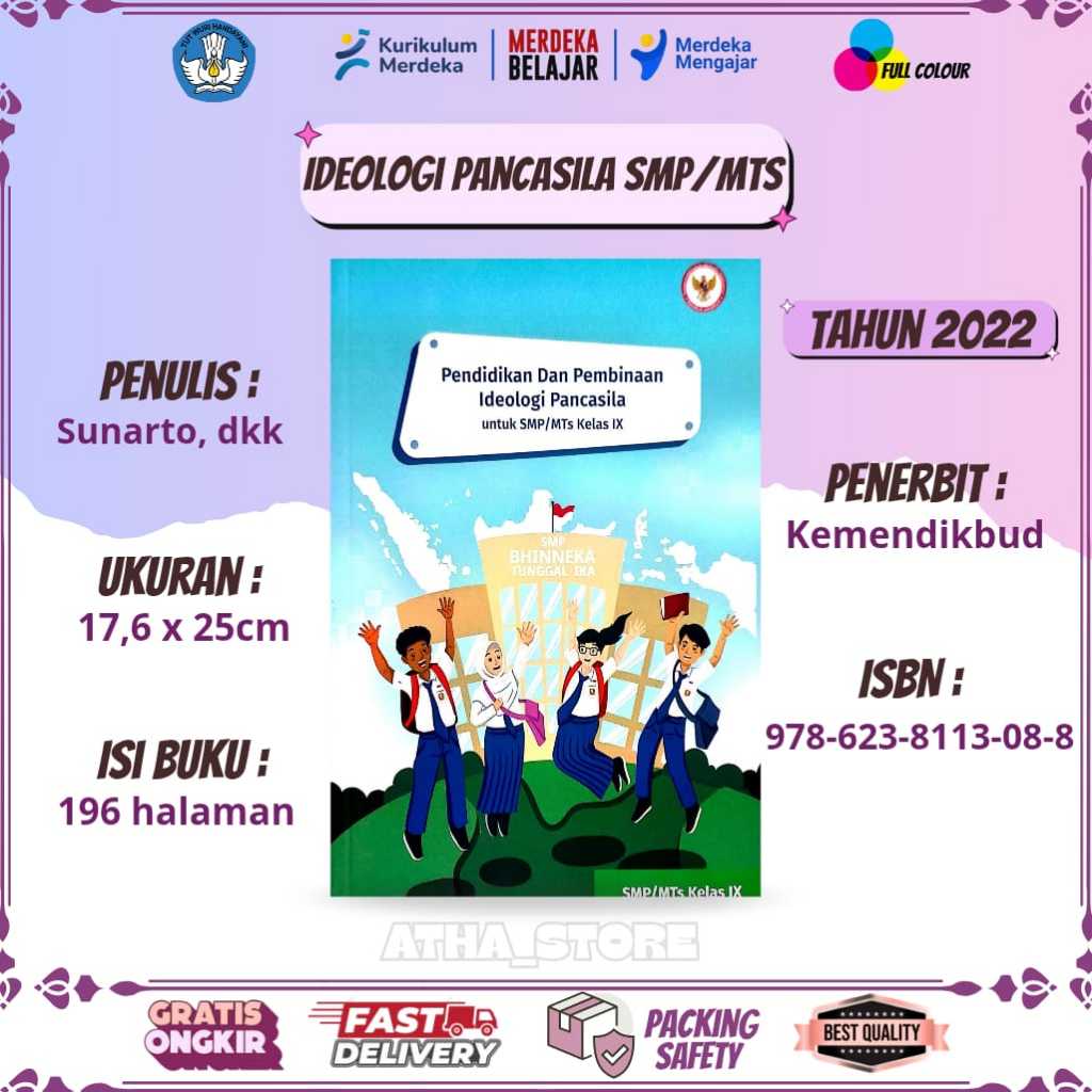 BUKU SISWA PENDIDIKAN DAN PEMBINAAN IDEOLOGI PANCASILA KELAS 9 KURIKULUM MERDEKA SMP/MTS - KEMENDIKB