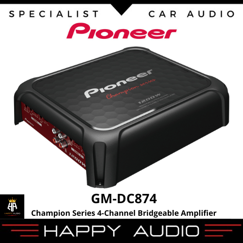 Amplifier Pioneer GM-DC874 4 Channel Amplifier RMS 80 Watt Plug N Play Power Amplifier Mobil 100% Or