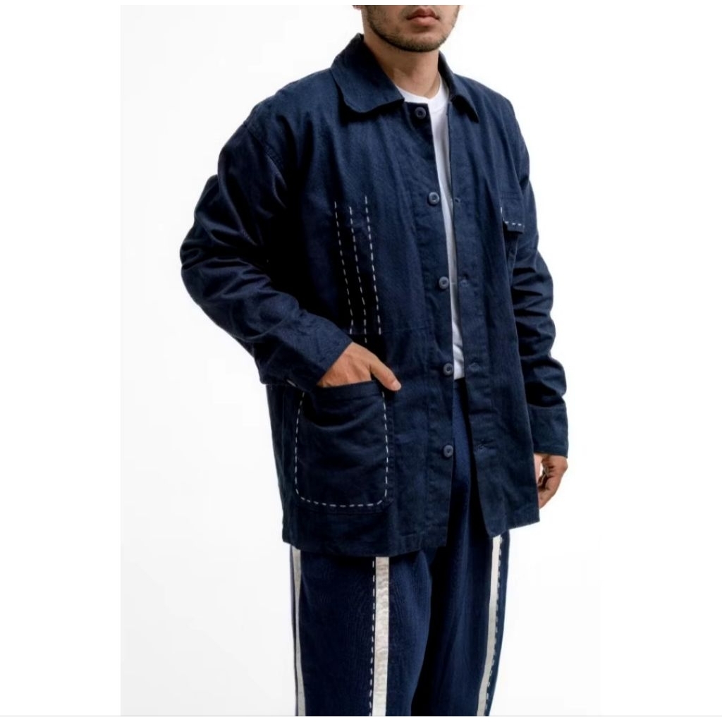 Dama Kara Jalin Jacket Sashiko